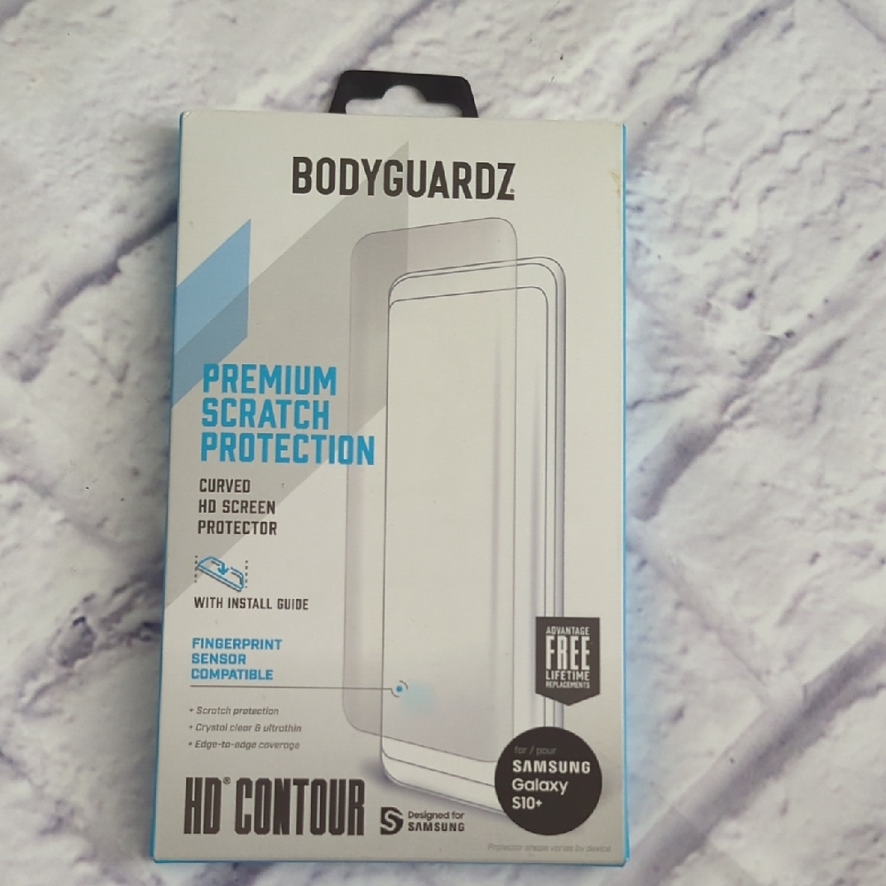 BodyGuardz HD Contour Screen Protector for Samsung Galaxy S10+ - Clear